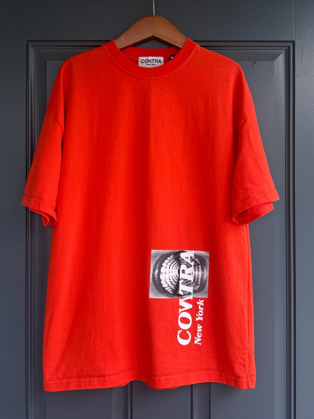 Men’s Contra New York Oversized Red Shirt, Size XS